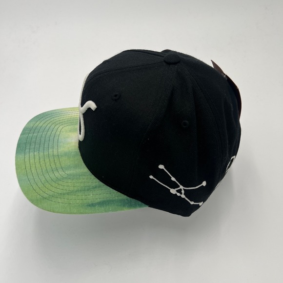 Mitchell Ness Taurus Zodiac Constellation Black Green Tie Dye Snapback Hat OSFM - Picture 2 of 7